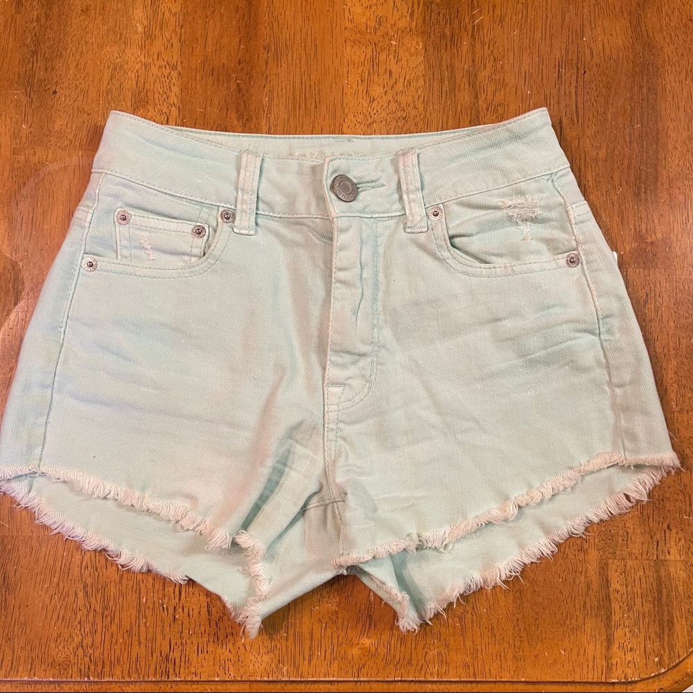 🌻 American Eagle Mint Stretch Jean Shorts